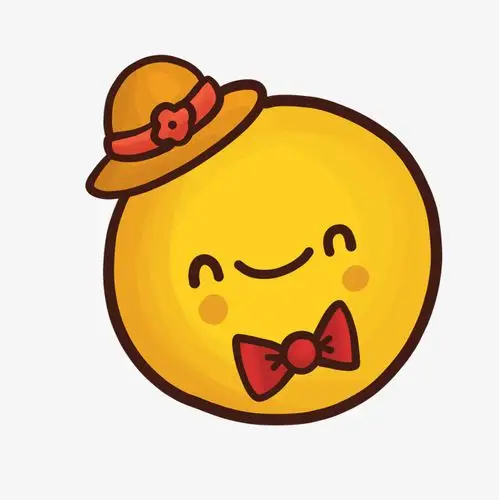 可爱笑脸可爱圆形黄色笑脸