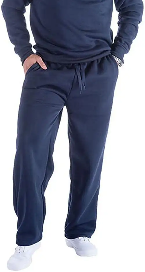 com 男士羊毛弹性腰带运动裤抽绳慢跑运动健身运动运动裤 *蓝裤子 xx