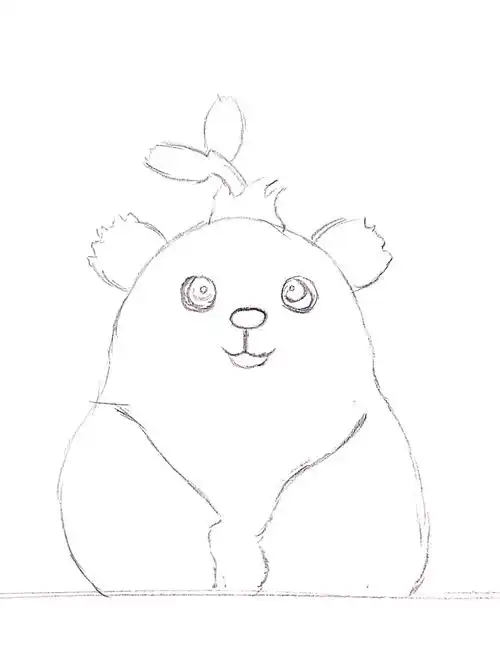 超可爱圆滚滚萌芽熊简笔画来了教程