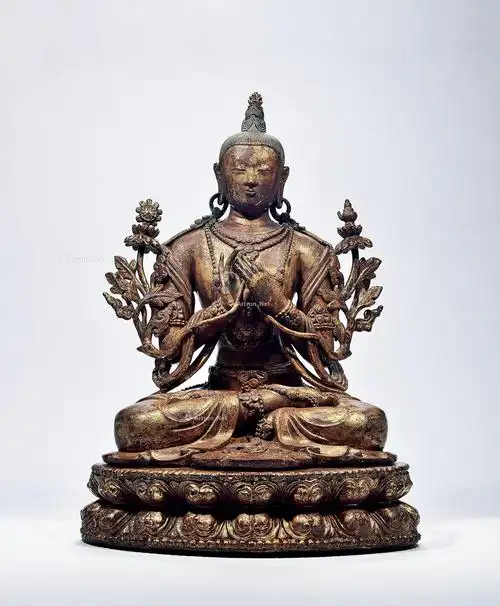 * 清康熙 夹纻漆金弥勒菩萨