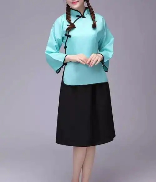 精品直发厂家直销民国学生装女装五四青年装民国风复古毕业班校服合唱