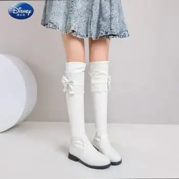 女童靴儿童长靴2021秋冬弹力过膝靴中大童公主演出鞋小女孩高筒靴
