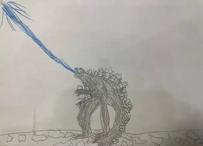 全貌魔斯拉哥斯拉简笔画哥斯拉哥斯拉简笔画素描图片简笔画哥斯拉