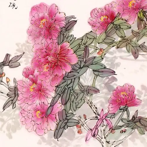 著名画家 曹明冉《酒罢洗砚牡丹堂》tbcmr1366825