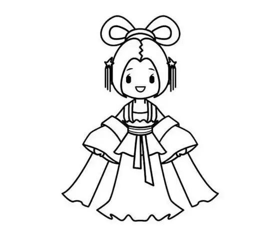 动漫古装小女孩简笔画动漫古装小女孩简笔画q版人物手绘简笔画古装