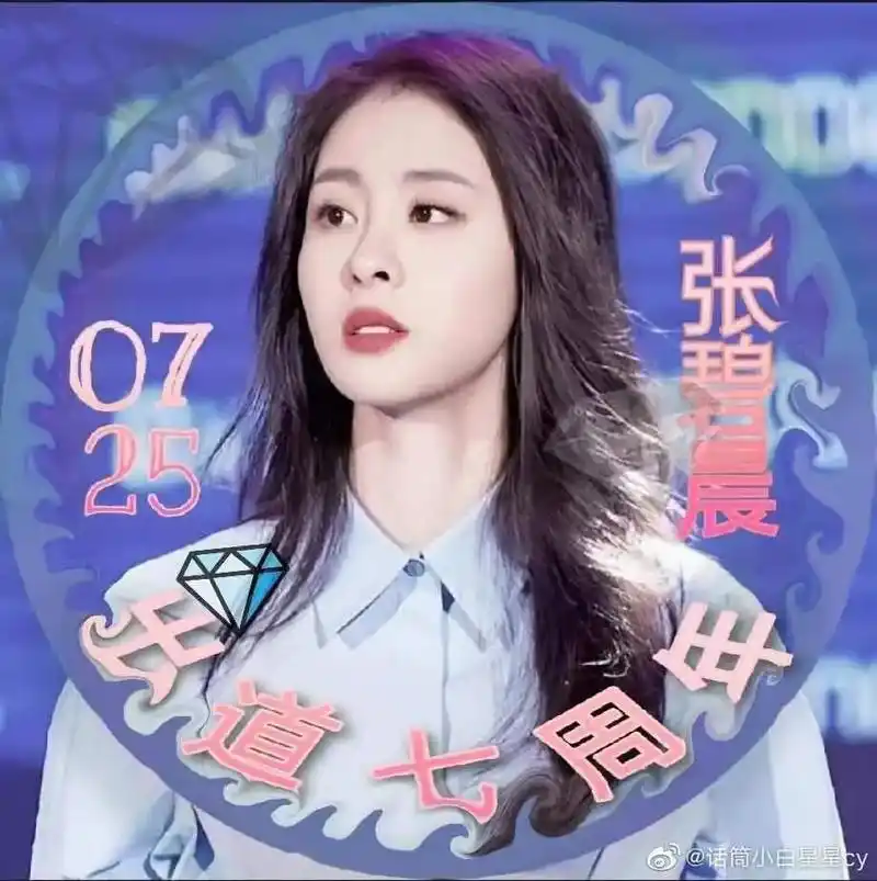 这是张碧晨0725出道七周年头像第一弹明天发第二弹