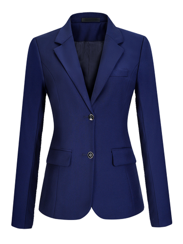 宝蓝色职业西装套装男女4s店经理物业售楼部工作服气质修身西服