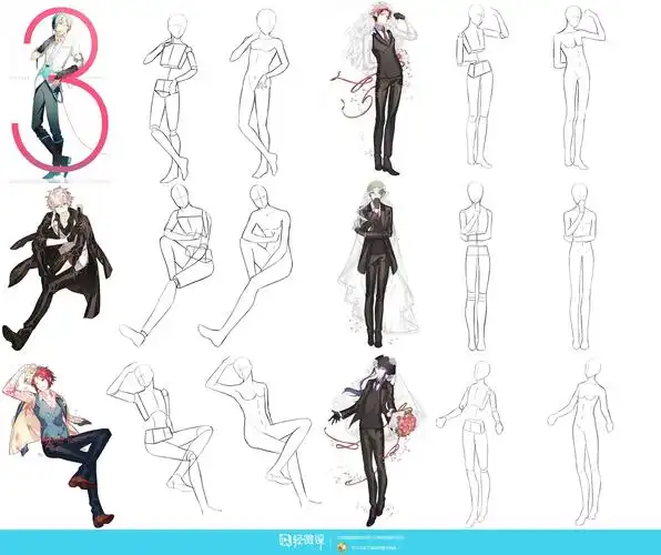 作业:动漫人体绘画学习之日式漫画人体比例画法与训练 - 巴尔又笨又懒