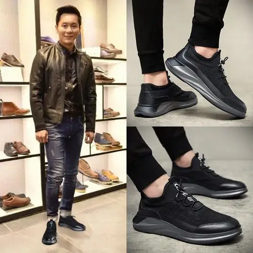 2018新品意尔康男鞋明星同款李晨春季韩版运动休闲鞋透气跑步鞋子