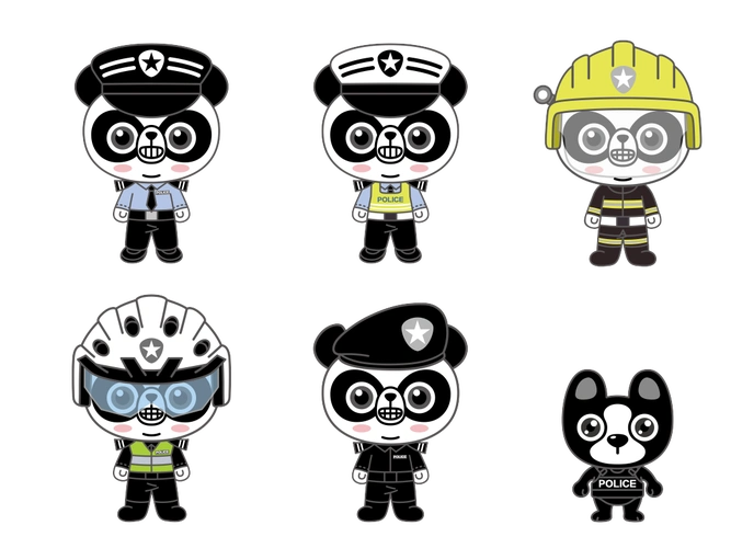 【原创ip设计】熊猫警察形象设计-古田路9号-品牌创意/版权保护平台