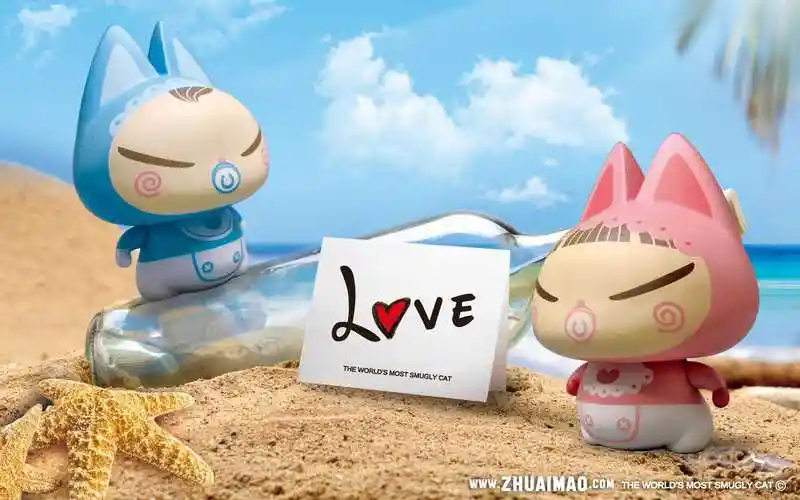 拽猫可爱卡通高清唯美桌面壁纸