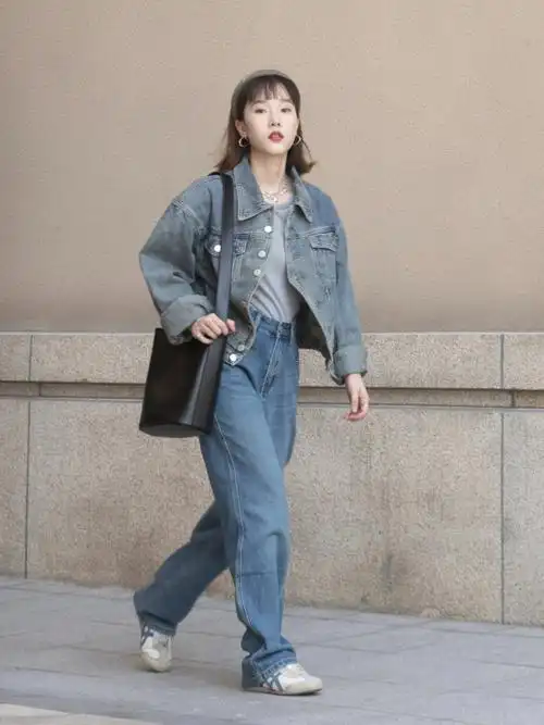 158穿搭牛仔女孩自带港味的ootd