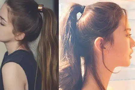 垫发根扎马尾效果图 轻松扎出大热发型