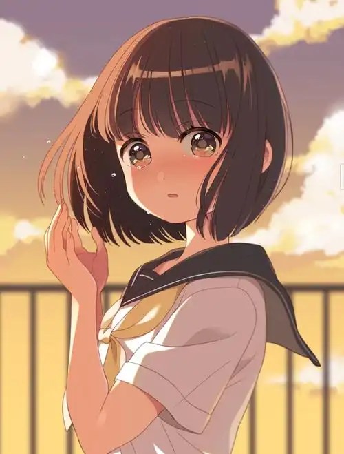 可爱俏皮的动漫女孩,画质美丽如画