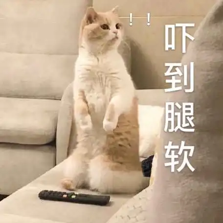 萌宠喵星人吓到腿软惊吓可爱呆萌gif动图_动态图_表情包下载_soogif