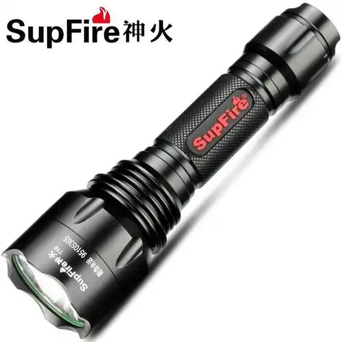 批发supfire神火强光手电筒t10户外防身骑行夜钓t6 led手电可充电