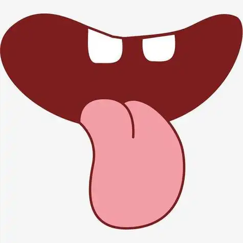 动画表情吐舌头简笔画