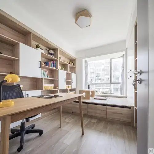 摩洛哥简约书房书柜装修效果图心自在人自在