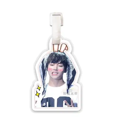 金泰亨行李牌防弹少年团同款bts挂件泰泰相纸钥匙扣应援物 金泰亨5