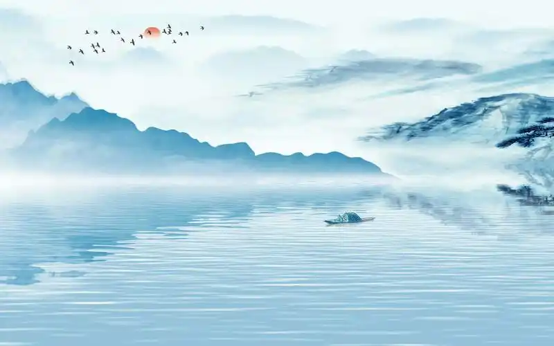 简约山水3d背景第一期