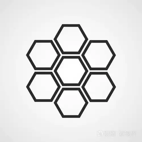 孤立的扁平蜂窝图标插画-正版商用图片0b0dqs-摄图新视界