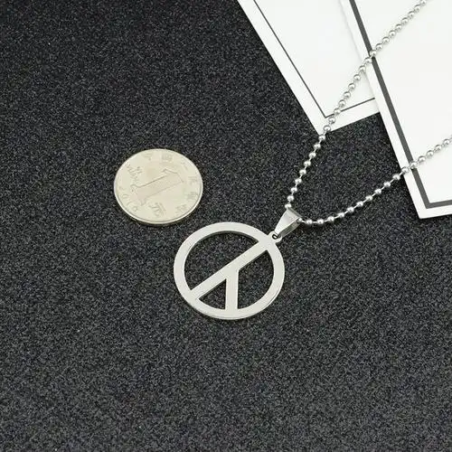 gd权志龙同款项链反战标志潮人街头嘻哈项链朋克韩版百搭钛钢项链