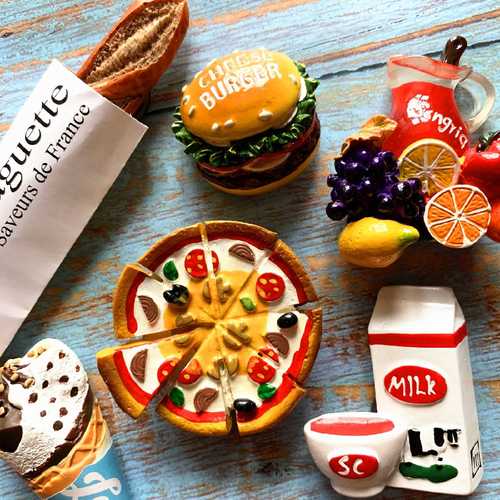 精致美食冰箱贴磁贴个性创意立体吸铁石磁铁食物磁吸ins风磁力贴