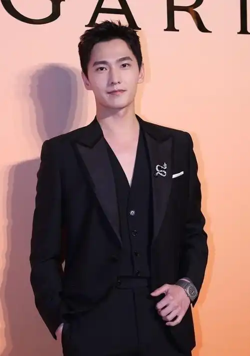 杨洋有成熟男人的样子了,穿黑色西装配胸针,绅士感藏不住了