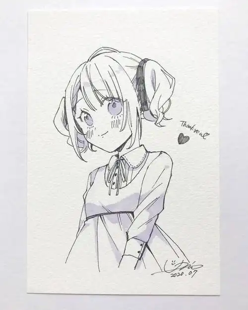 马克笔手绘 |洛丽塔漫画少女手绘~_星球