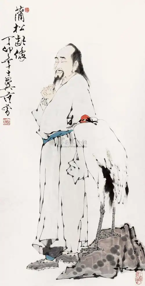 6181 蒲松龄像 镜心 纸本