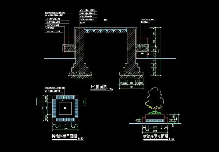 树池cad详图