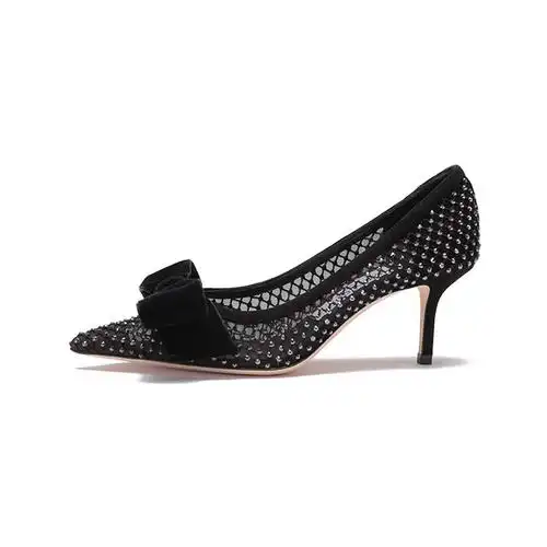 周仰杰jimmychoo女士水晶网布尖头细跟高跟鞋love65bhq231