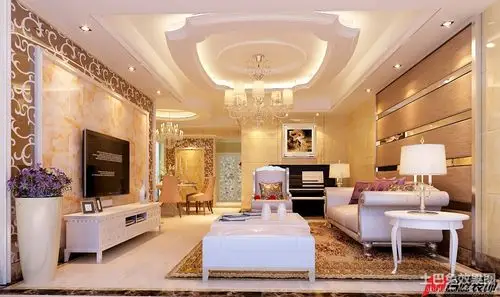 欧式客厅吊顶造型设计图片