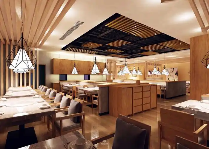 高档韩式烤肉餐厅装修图片-城起装修效果图