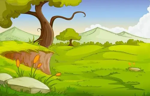 卡通森林场景唯美