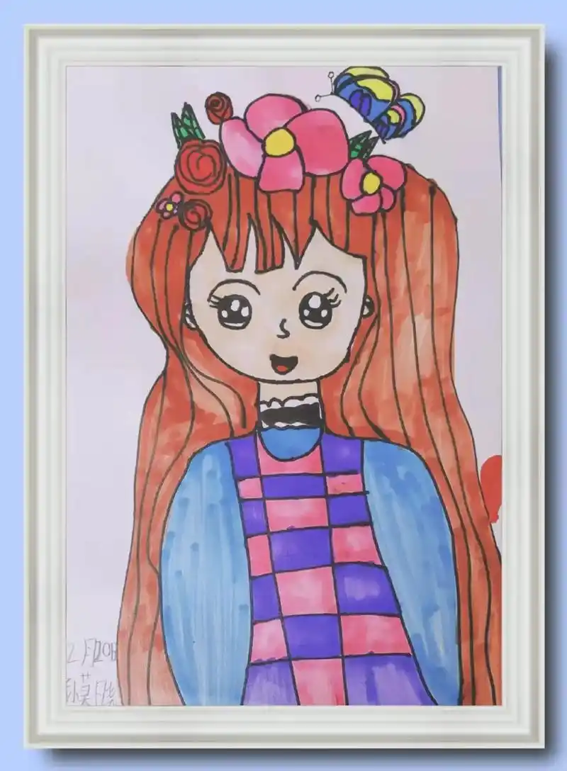 动漫人物绘画 #爱画画的孩子  - 抖音