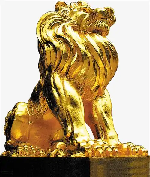 金色狮子动物元素