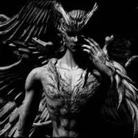 恶魔头像带翅膀黑白男生【点击鼠标右键下载】