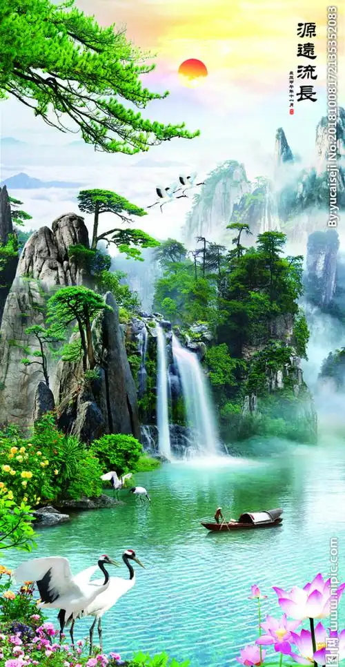 玄关画 玄关装饰画 玄关风水 玄关山水风景 玄关背景墙 玄关图案