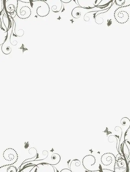 复古花藤边框png素材透明免抠图片其他元素