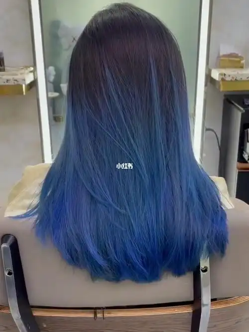仙女本色渐变蓝上海染发9191冰蓝色巴黎画染