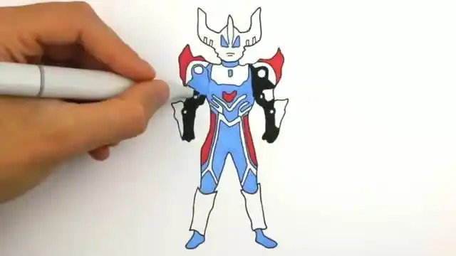画一个豪勇形态的捷德奥特曼,步骤很简单,你能学会吗?