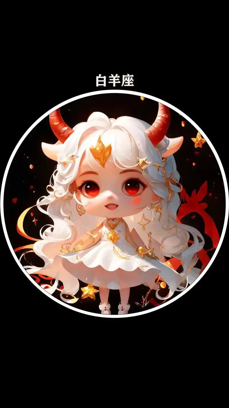 q版头像,动漫头像.十二星座美女:白羊,狮 - 抖音