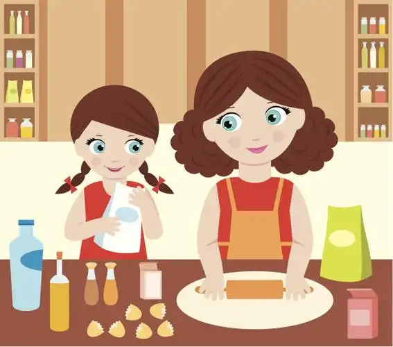 面包 制作插画素材_图片id:104261427