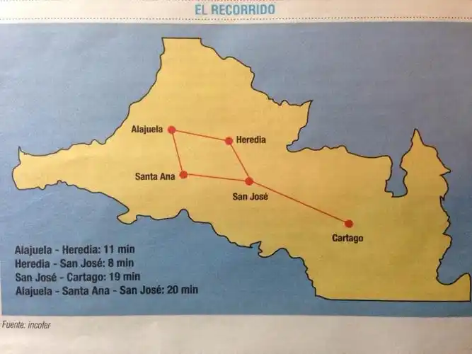 哥斯达黎加或于2015年对跨省电气化城轨交通项目进行招标