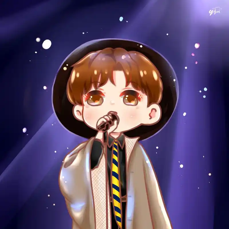 *饭绘*200324尤长靖  当星光坠入银河 梦坠入深夜 光影的交映 世界