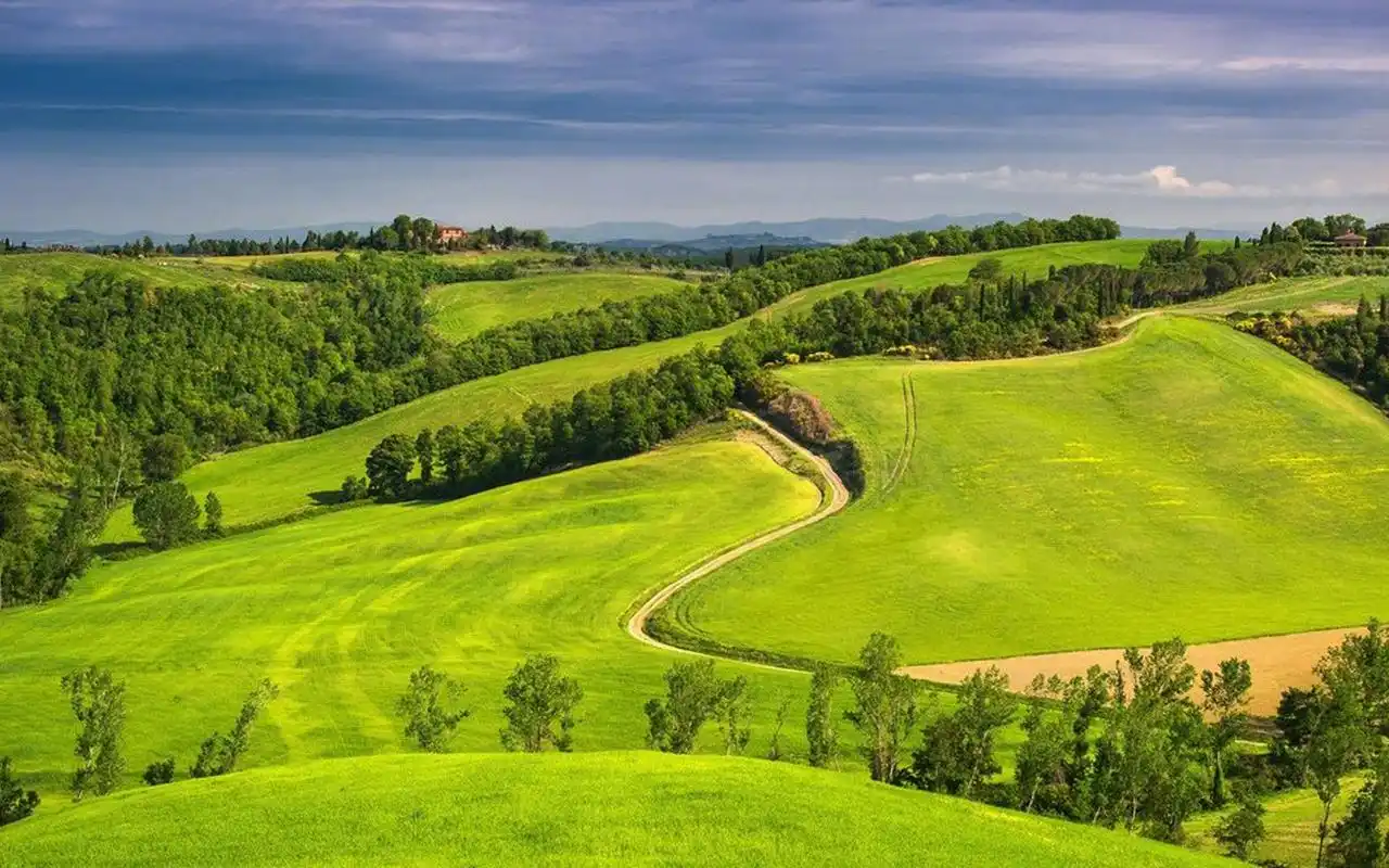 超清护眼绿色风光电脑壁纸,风景壁纸,绿色,护眼,高清,蓝天,白云,自然