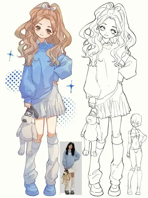 日绘189人物速写丨人体结构练习