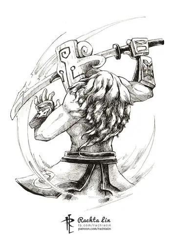 dota2大触手绘作品黑与白就可以展示一切