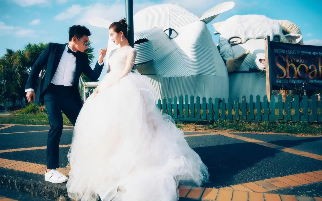 吴奇隆刘诗诗唯美婚纱照高清电脑壁纸高清大图预览1920x1200_大陆明星